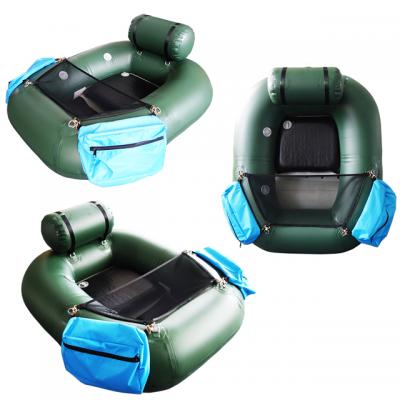 Hochwertiges Beiboot-Schlauchboot, tragbares Schwimmerschlauch-Bootsangeln / langlebiges kleines aufblasbares PVC-Boot für eine Person