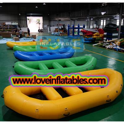 China-Fabrik Großhandel 1,2 mm PVC oder Hypalon aufblasbares Gummifloß Rafting Boot Preis / PVC kleines Rafting-Boot zum Verkauf