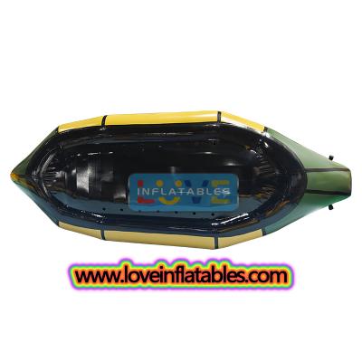 OEM-Werksfertigung: Leichtes, individuell anpassbares, selbstlenzendes aufblasbares Campingboot/Angel-Packraft
