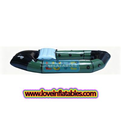 River Expedition Ultraleichtes aufblasbares Kajak Kokopeli Angelboot Packraft mit Angelrutenhalter